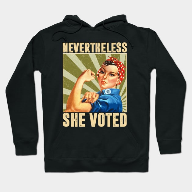 Nevertheless She Voted Feminist 2020 Hoodie by springins